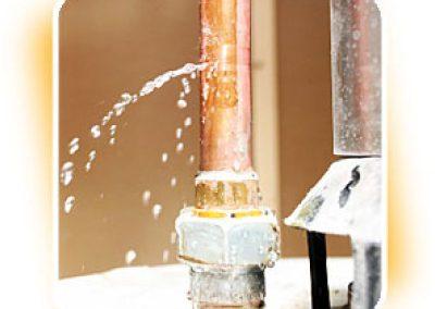 Leaking water pipe repair